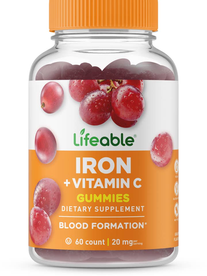 Ferro Vifeable 20 mg + Gomas de Vitamina C, Níveis Saudáveis de Ferro por atacado de Lifeable