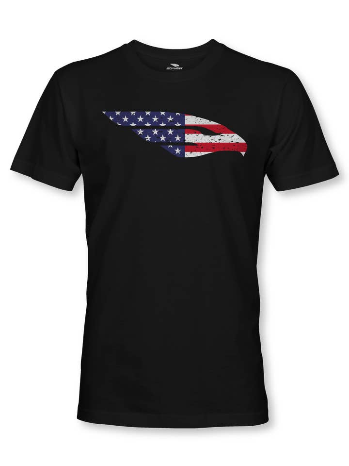 American Flag Iron Hawk T-Shirt for wholesale by Iron Hawk Safe