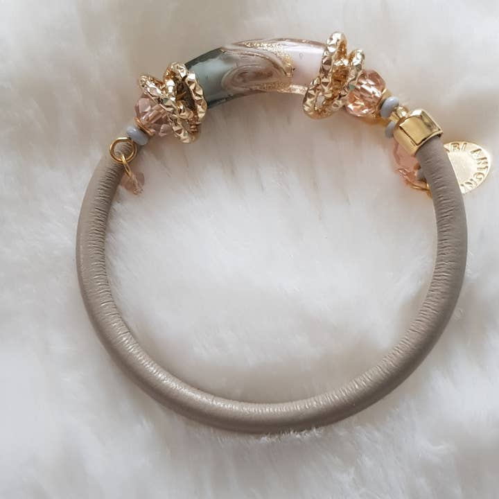 Murano tendresse tube bracelet for wholesale by les secrets de Louisette