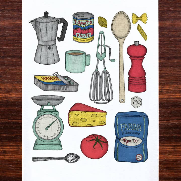 A Minha Cozinha Italiana - Impressão Artística por atacado de The Nonsense Maker