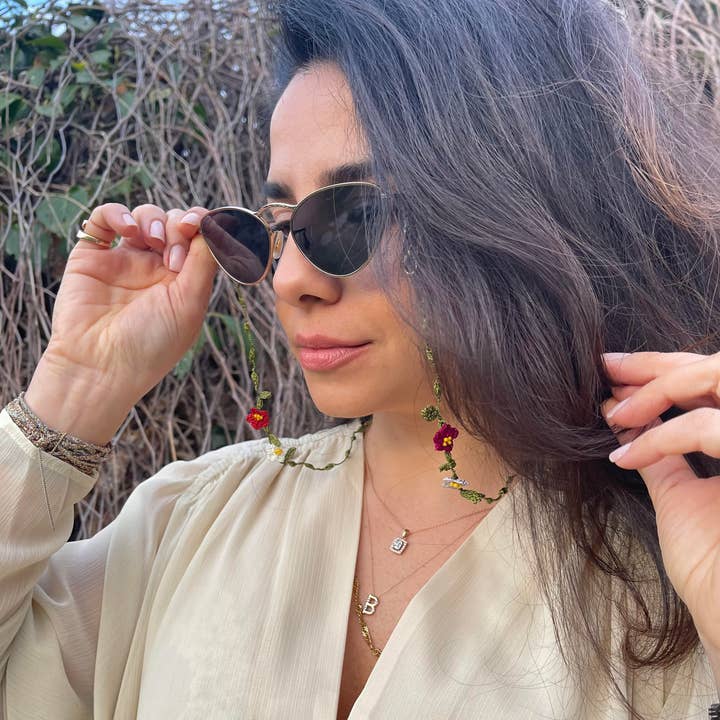 Bel Air - Chaîne de lunettes de soleil - Porte-masque visage - Chaîne de lunettes pour la vente par Secret Language