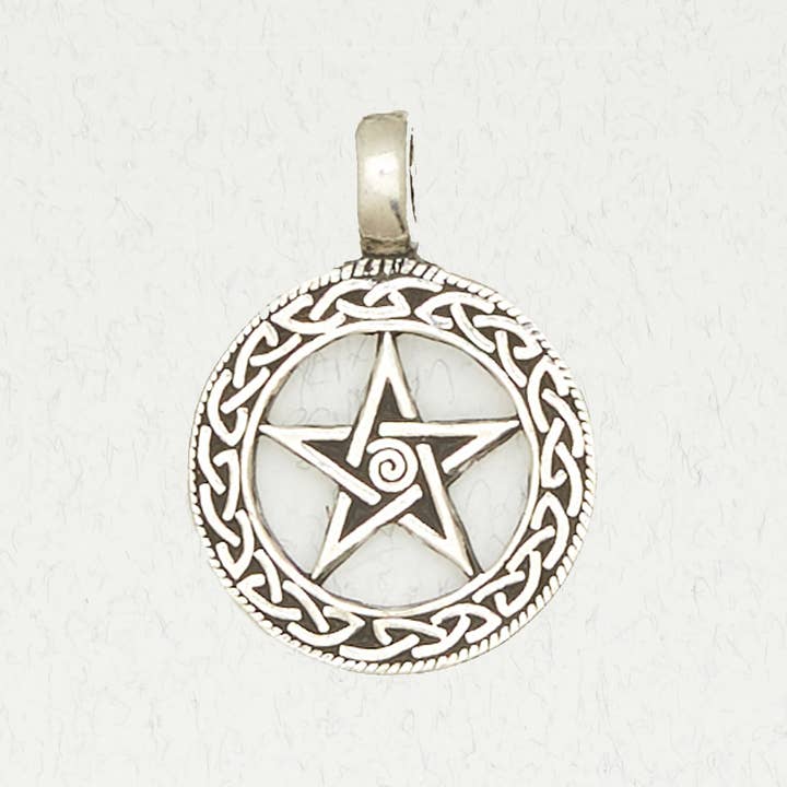 Nirvana – wholesale Individuell berlock/hänge – Wicca Tennhalsband - Pentakel i Keltisk Fläta