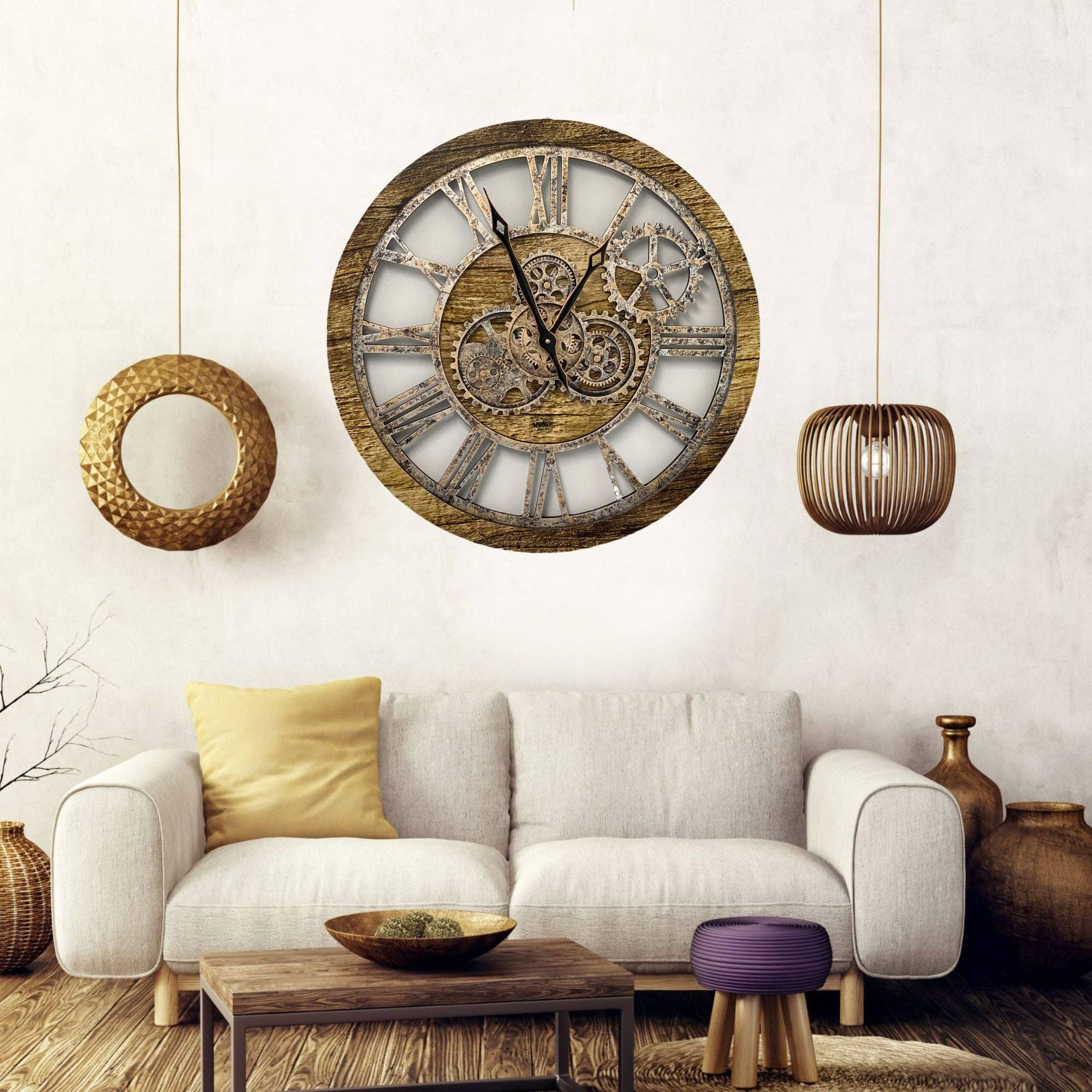 The Gears Clock - Wholesale Wall Clock - AMERICA LINE WALL CLOCK 24 INCH GOLD ANTIQUE2