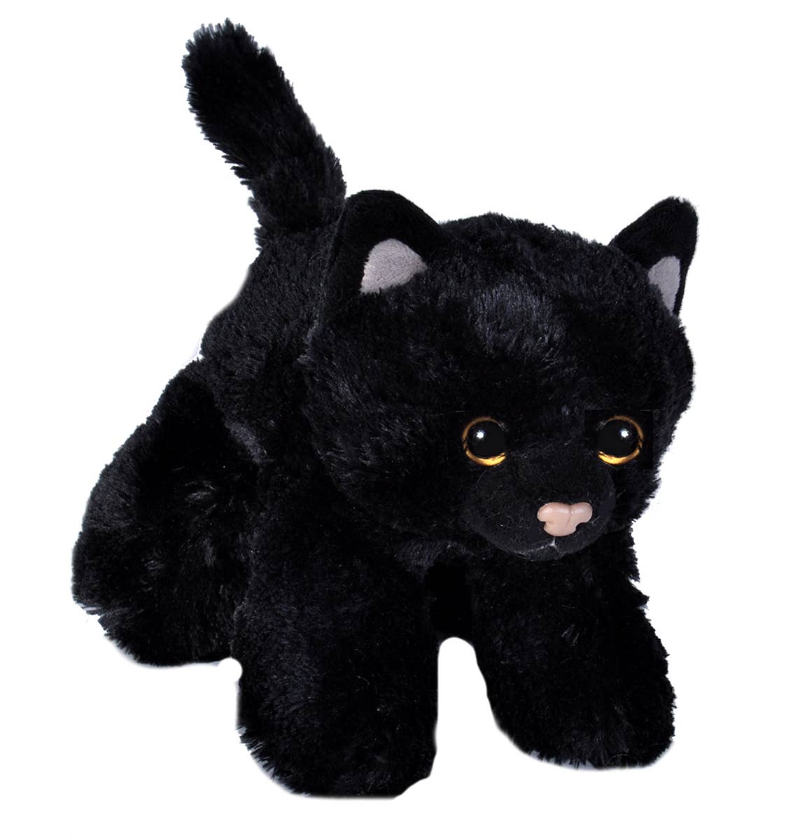 Wild Republic - Vendita all'ingrosso Peluche - Bambini e neonati - Hug'Ems-Mini peluche a forma di gatto nero 17,8 cm0