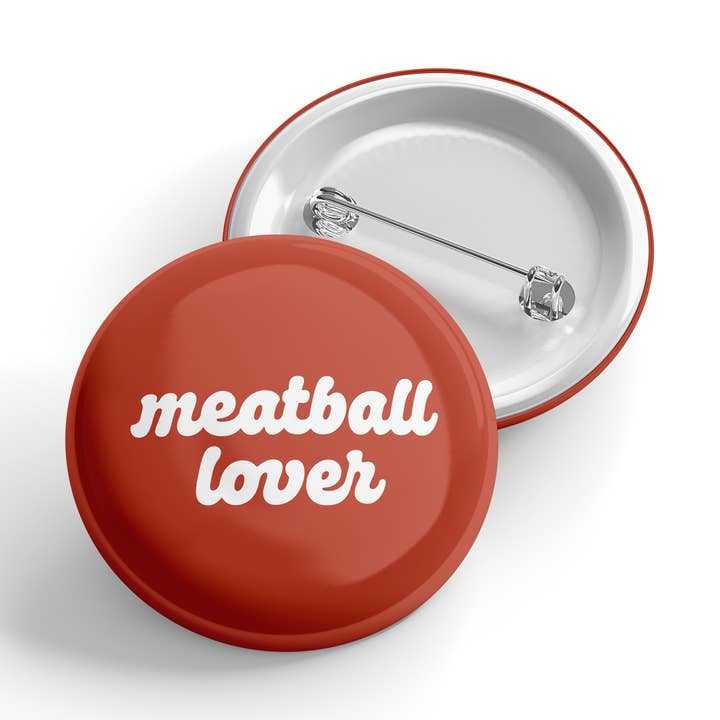 Amateur de boulettes de viande - Bouton - Drôle - Coquin - Nourriture - Boissons - Pertinent pour la vente par Erin Dayhaw