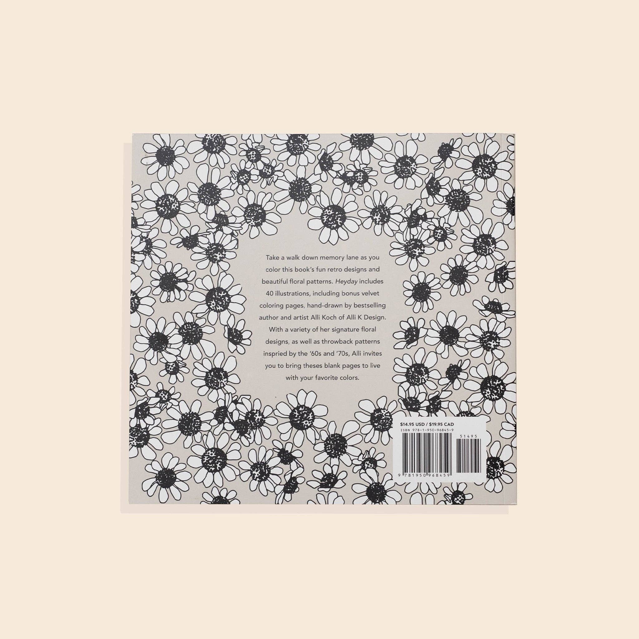 Paige Tate & Co. - Wholesale Coloring & Activity Book - Adult - Heyday: A Retro Flower Design Coloring Book (Easter) 4