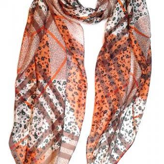 Seabright Seidenschal Sara Orange for engroshandel hos Seabright