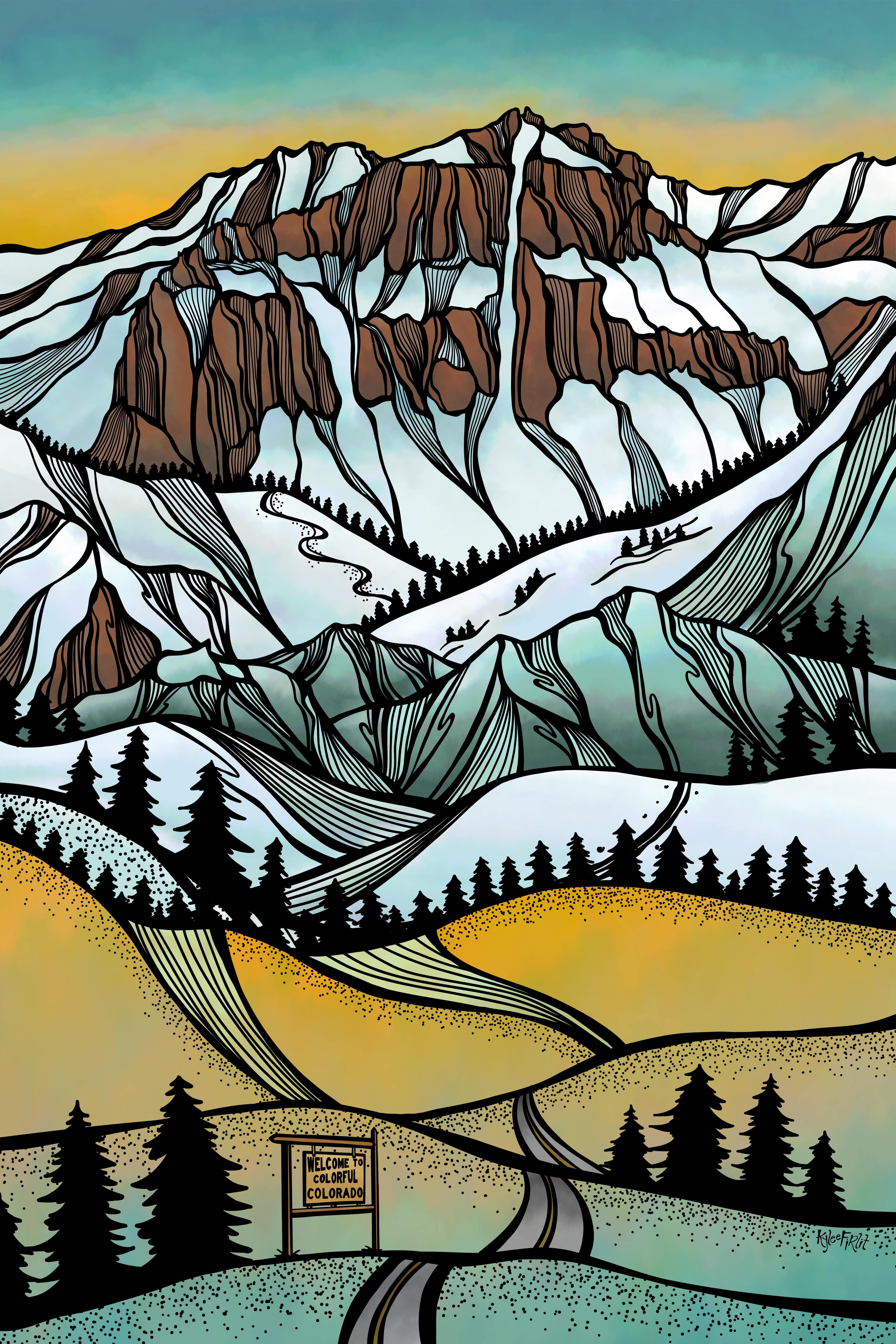 Kylee Firlit Creative - Wholesale Art Print - San Joaquin Couloir Art Print1