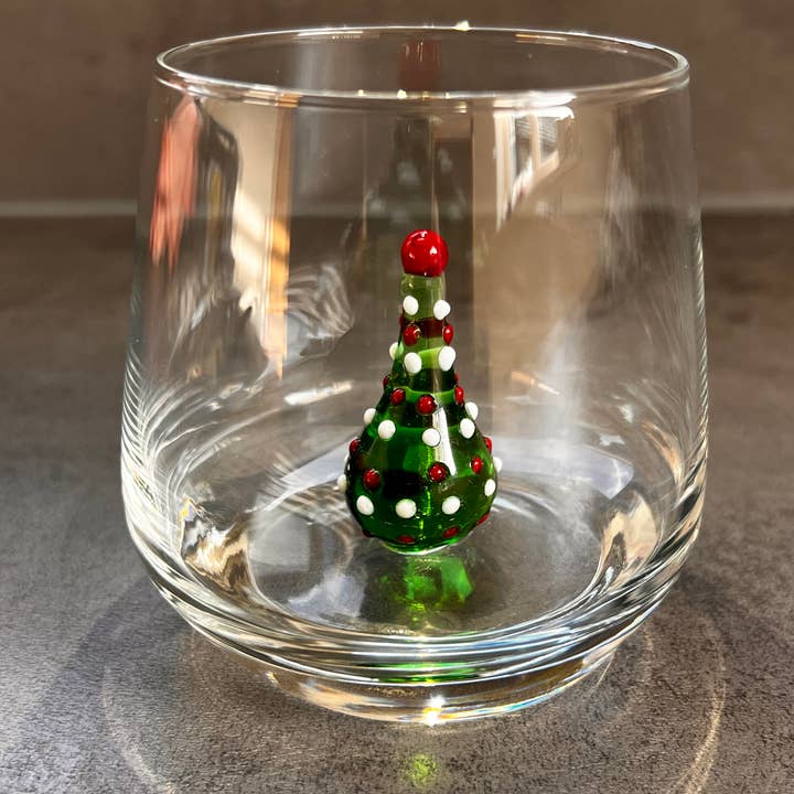 Piece of Trend - Wholesale Drinking Glass/Cup - Piece of Glass - Drinking Glass - Murano Glass - Christmas - Tree