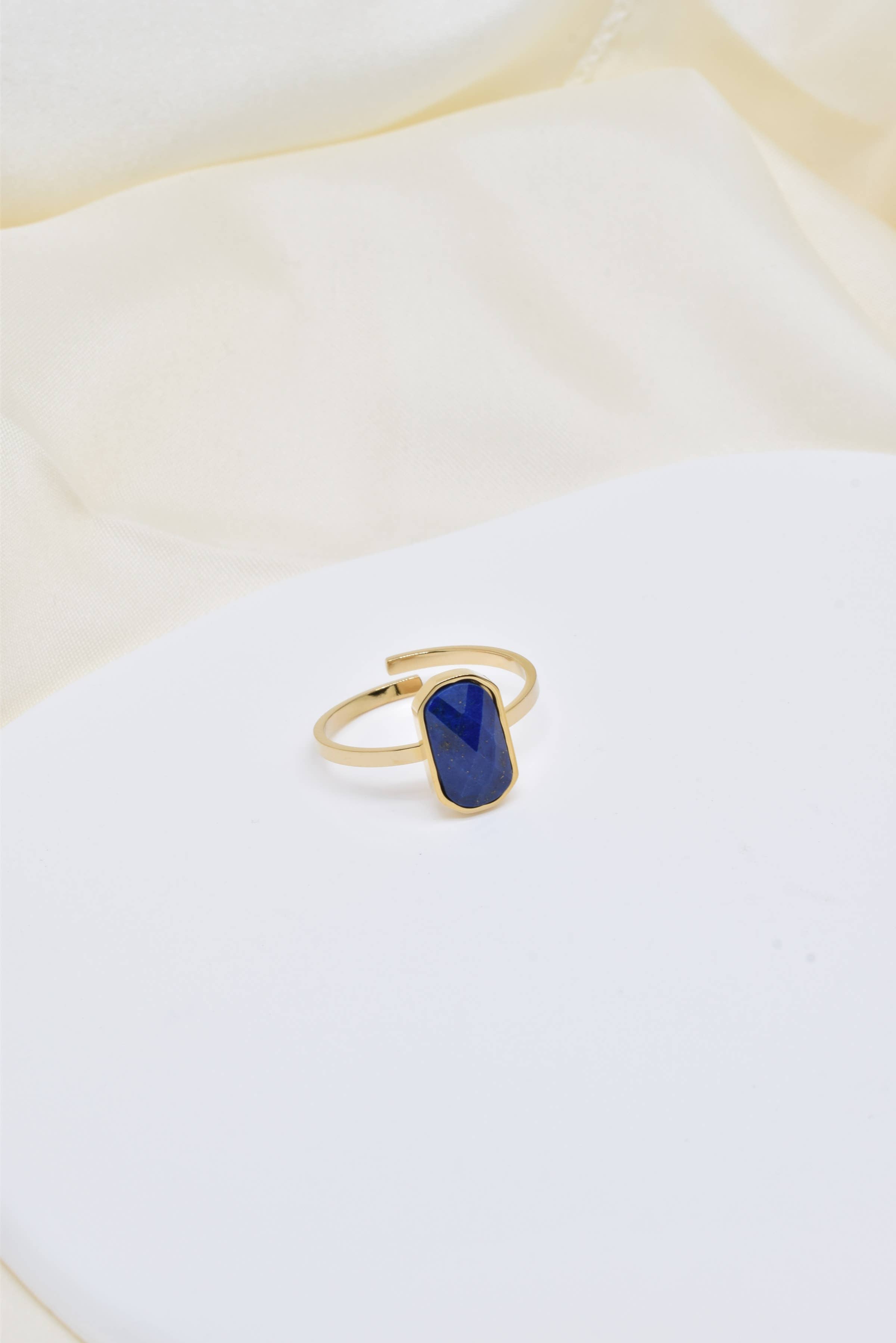 Kapyco - Wholesale Single Stone/Solitaire Ring - Adjustable steel ring with stone - BG210105OR