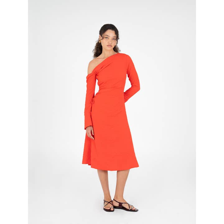 Vestido Vermelho Assimétrico Gift por atacado de CARMEN SAYS