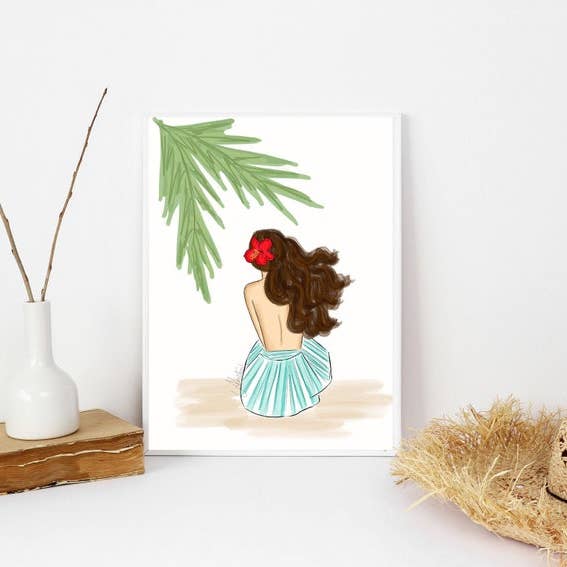 Paraiso, arte da parede da praia, ilustração da praia por atacado de PLTStudio