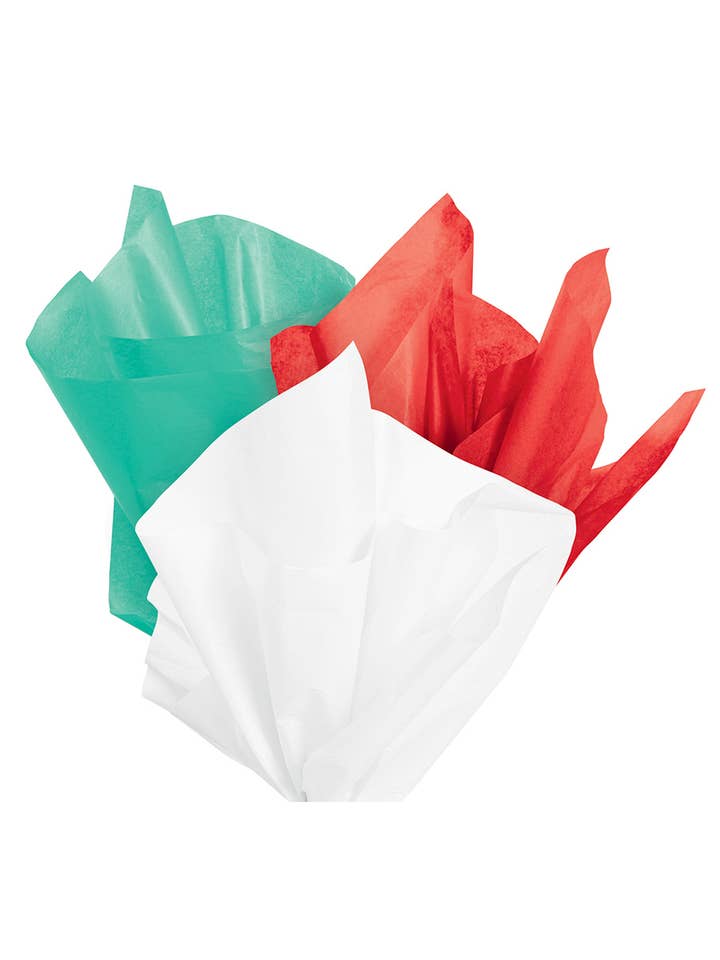 20" X 15" Holiday Assorted Tissue Paper - 60 Sheets for wholesale by Store Supply Warehouse