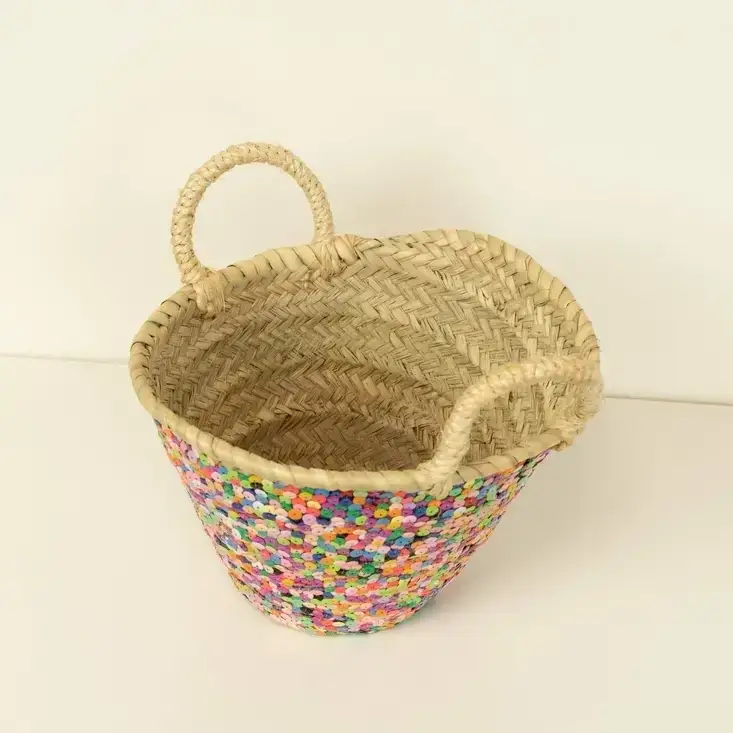 High crafty – wholesale Basket – Kids & baby – Small Glitter Basket for Children – Handmade Wicker 12