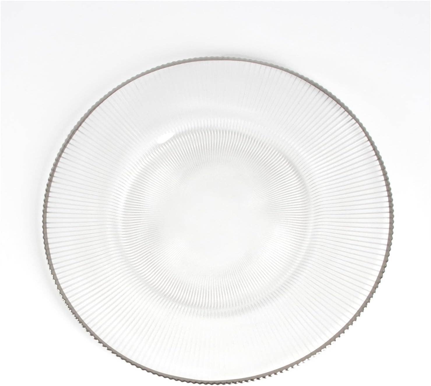 Fennco Styles - Wholesale Charger Plate - Clear Pleated 13" Glass Charger Plate 1