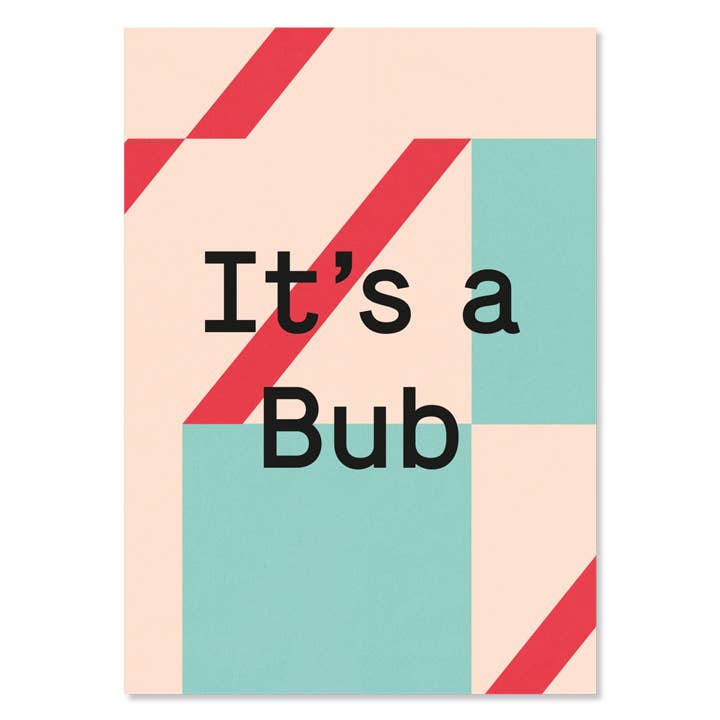 Wenskaart It's a Boy voor wholesale door Kleine Prints