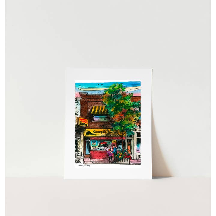 Affiche de George's Trains Toronto pour la vente par Totally Toronto Art/Sassy City Studio