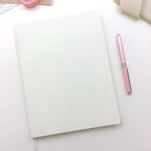Time to Shine - White Glitter Wedding Journal - Pack of 10 for wholesale by Dotty About Paper