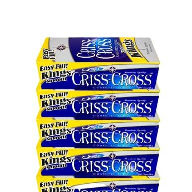 Shop The King - Wholesale Humidor/Cigar Accessory - Criss Cross Blue Cigarette Tubes 200 Count Per Box Blue, King Size