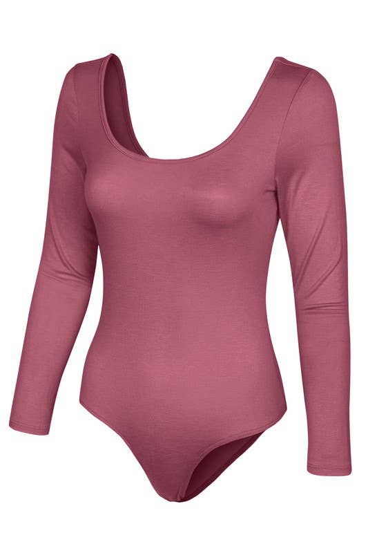 5besties inc - Wholesale Bodysuit - Women's - Scoop Neck Cotton Blended Bodysuits - Plus Size4