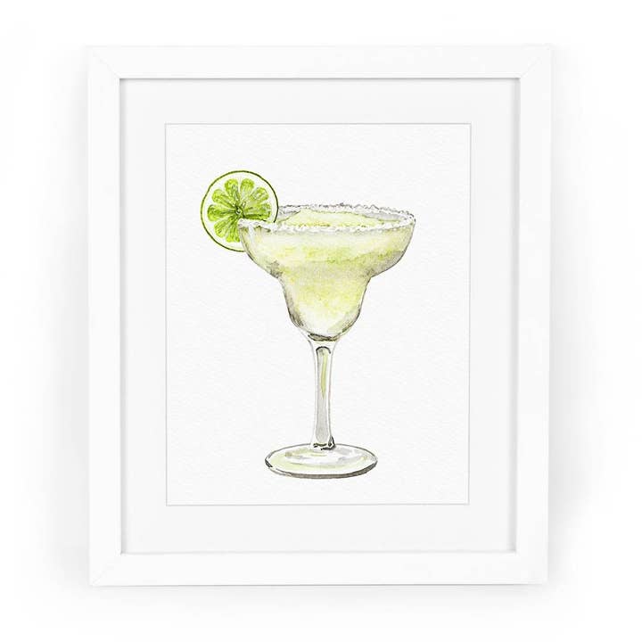 Classic Margarita Watercolor Fine Art Giclee Print for wholesale by CharmCat