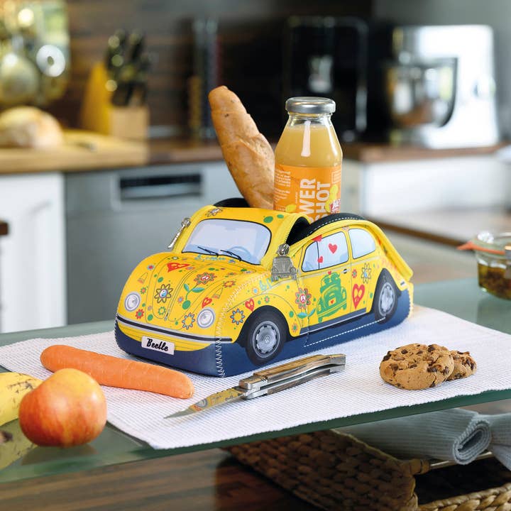 VW Collection by BRISA - Wholesale Toiletry Bag - Unisex - VW Beetle Travel Outdoor Toiletry Bag Pencil Case –Flower(S)5