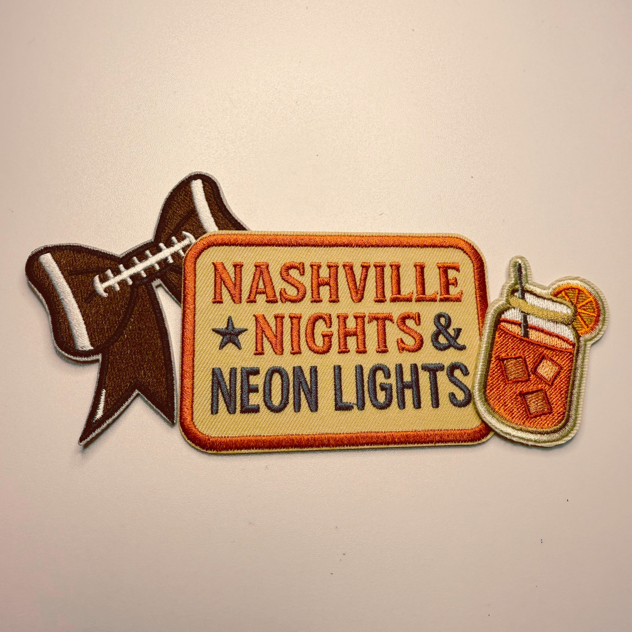 TEELUX - Wholesale Patch - 3.5" Nashville Nights - Neon Lights -  Embroidered Hat Patch2