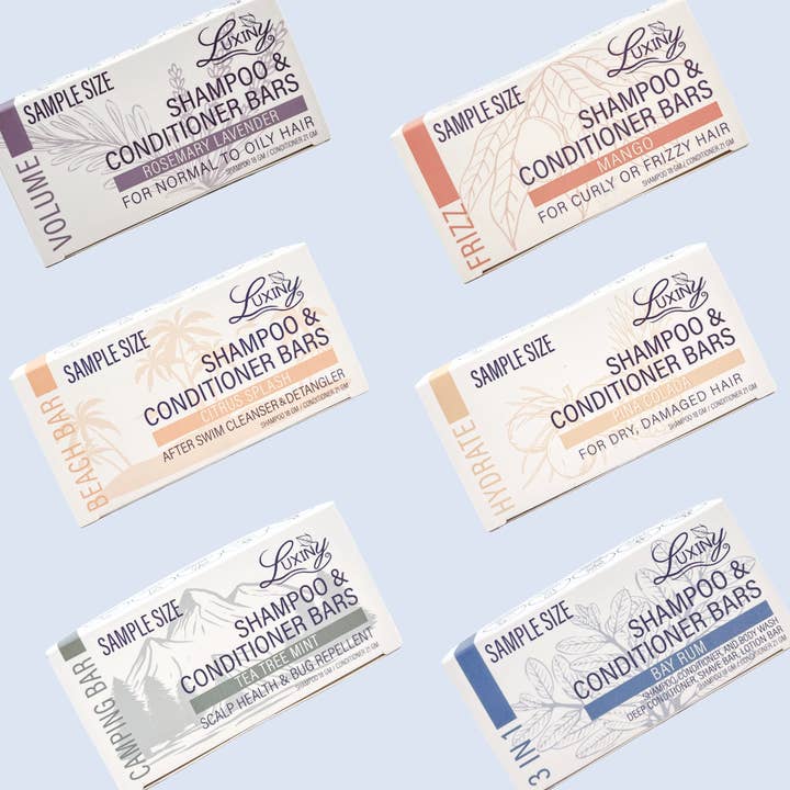 Luxiny Products - Luxurious Bath and Body - Wholesale Shampoo & conditioner set - Shampoo & Conditioner Bar Sample Set | Plastic Free | Travel3