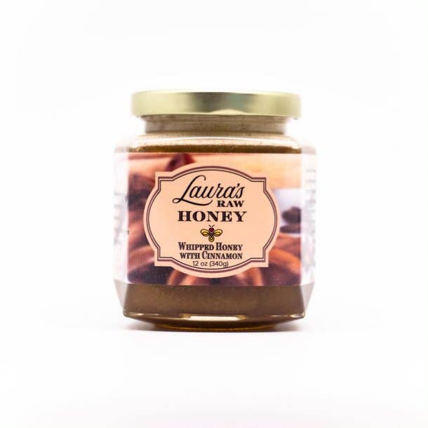 Whipped Honey with Cinnamon for wholesale by Laura's Raw Honey