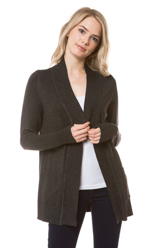 Newself Collection - Vente Cardigan – femme - Cardigan à manches longues ouvert sur le devant7