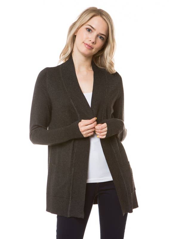 Newself Collection - Vente Cardigan – femme - Cardigan à manches longues ouvert sur le devant7