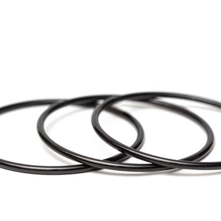 Black Luxe Bangle Bracelets for wholesale by EMERSON & OLIVER