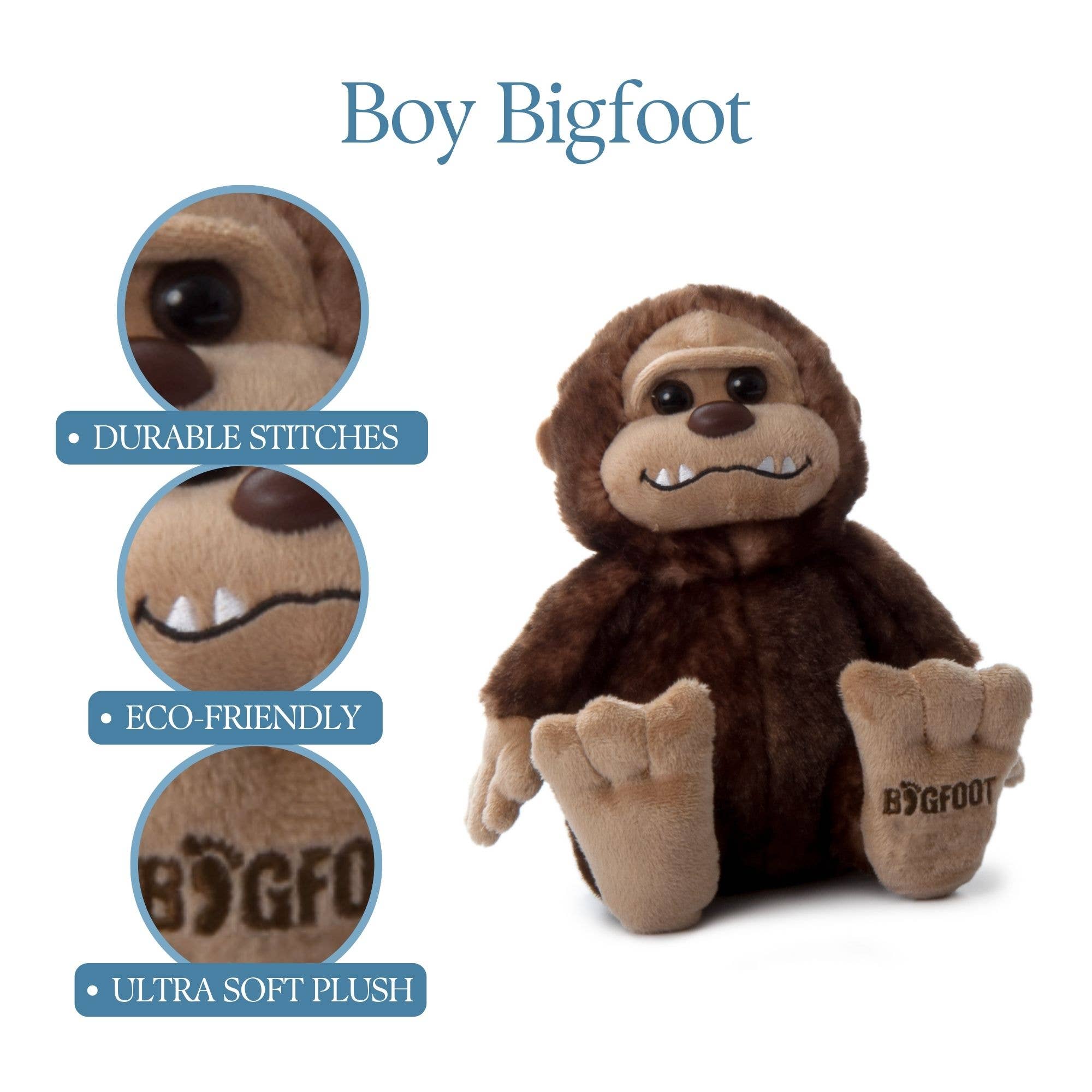 The Petting Zoo - Wholesale Stuffed/Plush Toy - Kids & Baby - Wild Onez Bigfoot Boy Small 7"3