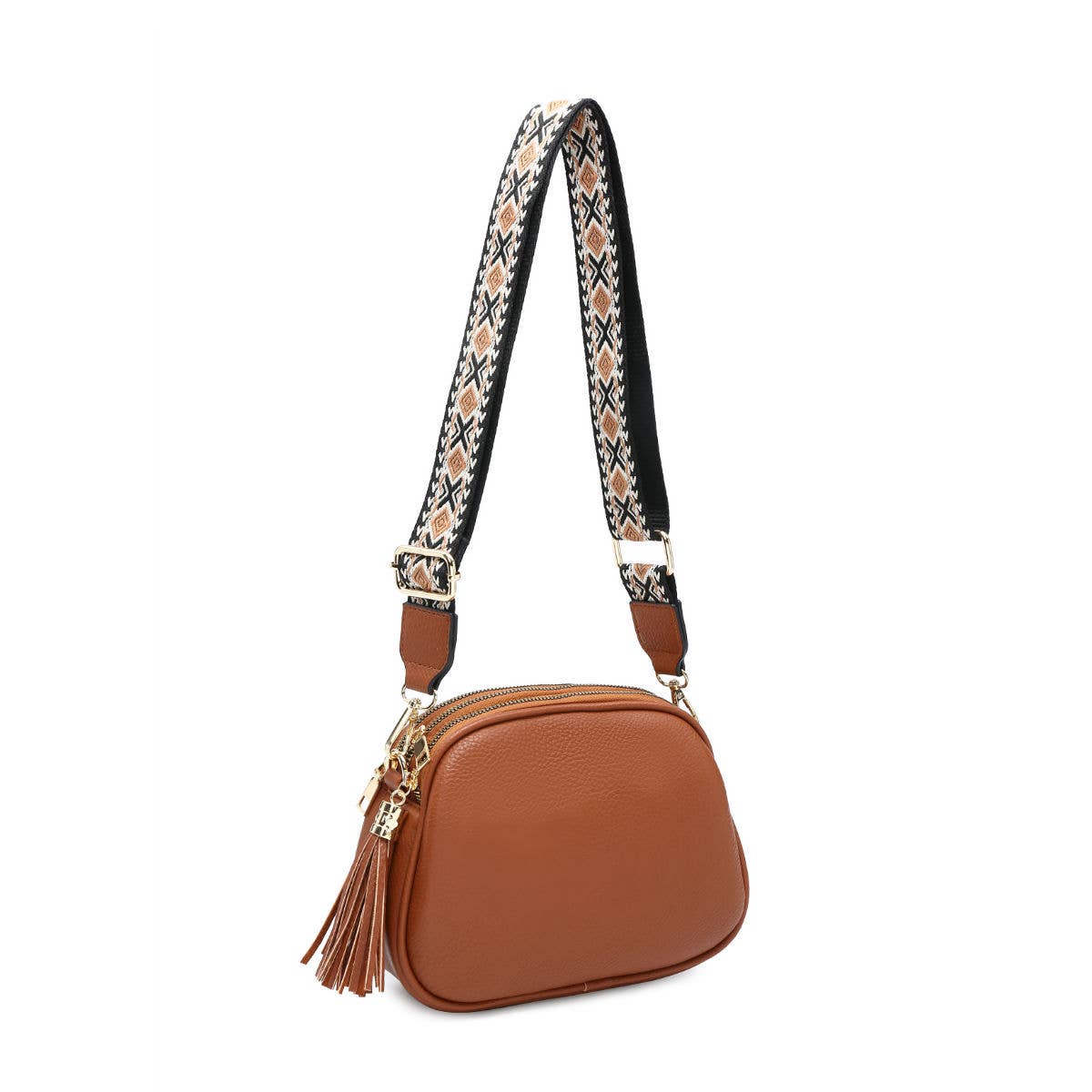 Papaya Fashion Ltd – wholesale Crossbody bag – Women's – B23007 Cross Body Handbag with three zip top sections13