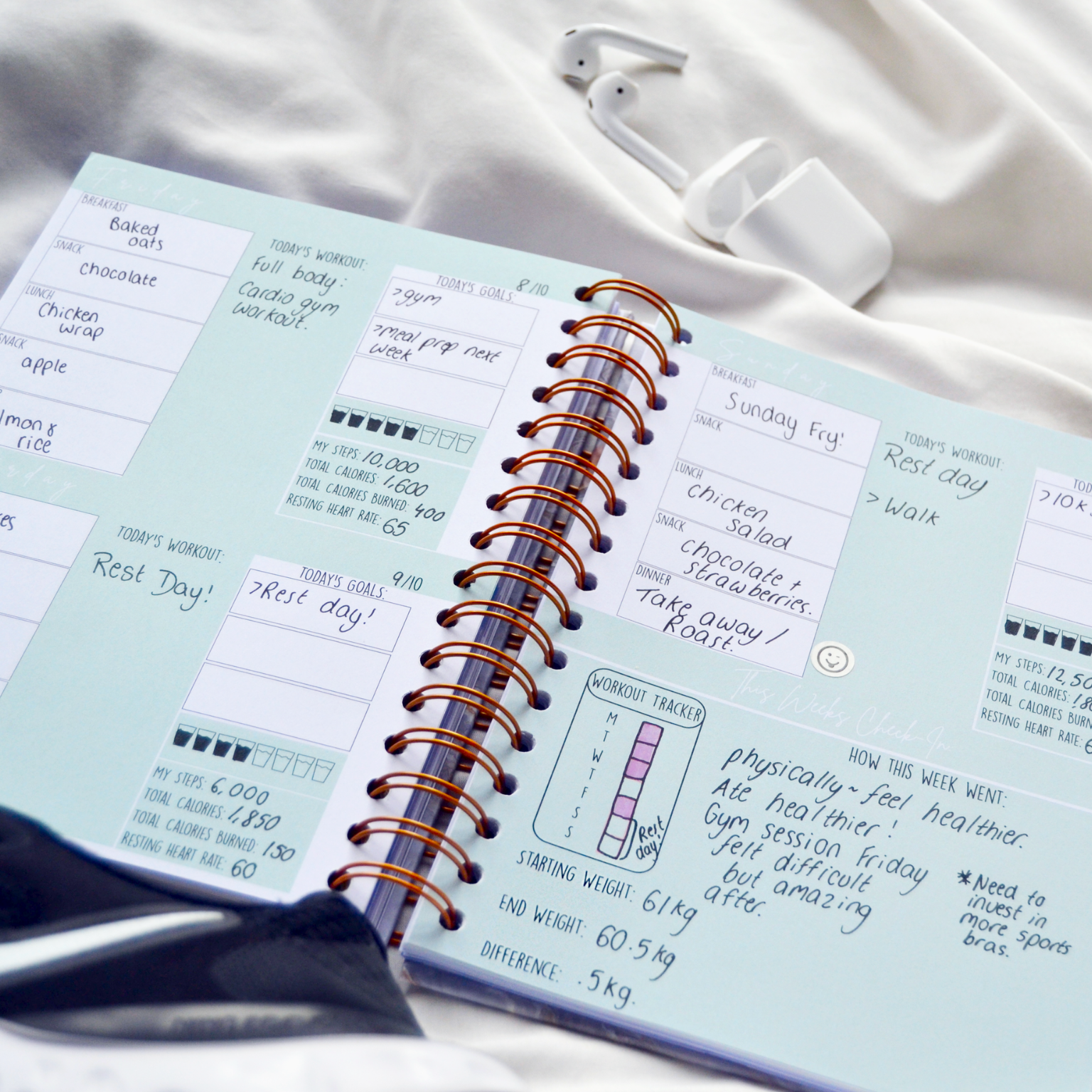 GirlGottaChange - Wholesale Planner - 'Live Your Best Life' 6-Month Undated Health & Fitness Planner4