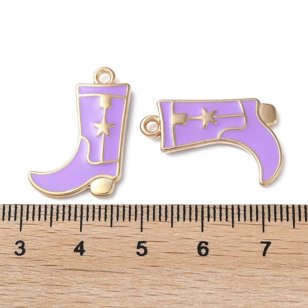 Love, Paige Designs - Wholesale Individual Charm/Pendant - Cowboy Boot Star Gold Charm - Assorted3