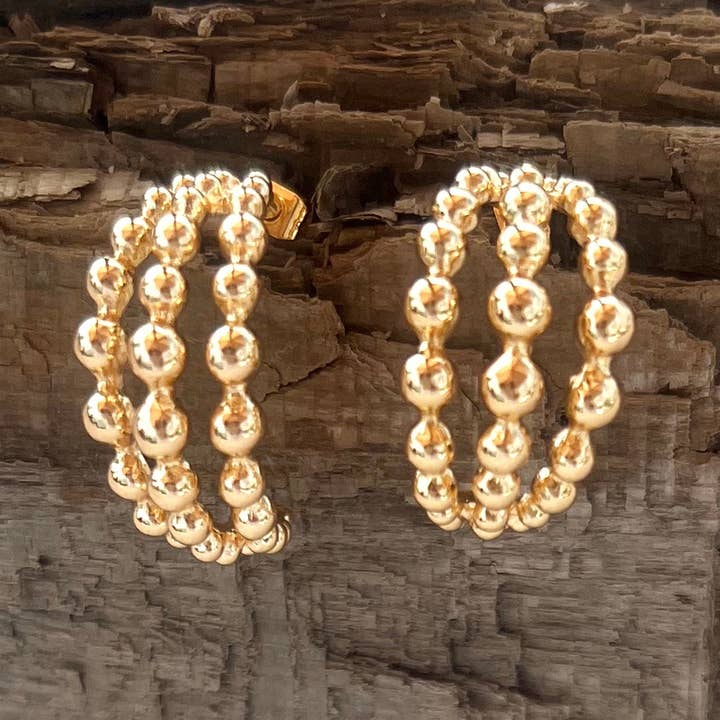 triple row mini hoop for wholesale by La Verita Jewelry