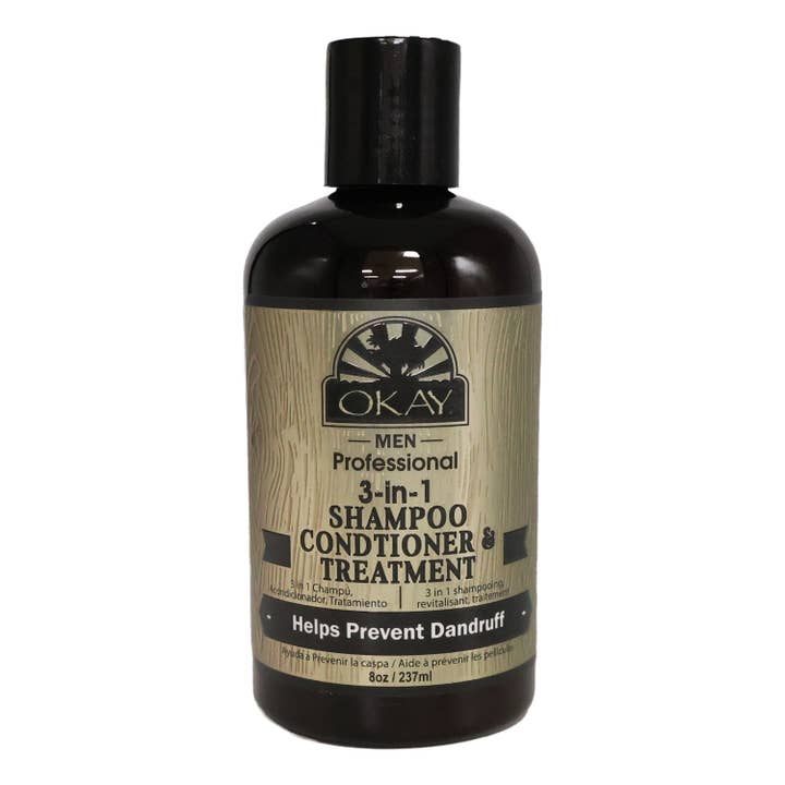 KT Supply – wholesale Hair conditioner – Men's – Okay Men 3 In 1 Shampoo Conditioner Treatment, 8 Oz.