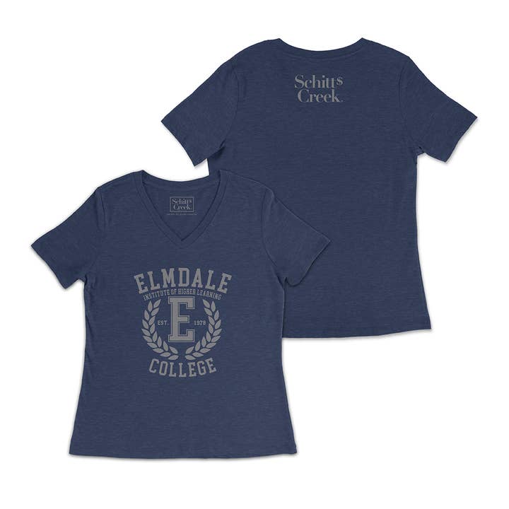 Camiseta Elmdale College Crest Logo para mujer para venta al por mayor de Schitt's Creek