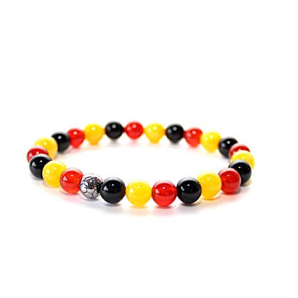Purestone - Wholesale Beaded Bracelet - Belgium Football Bracelet