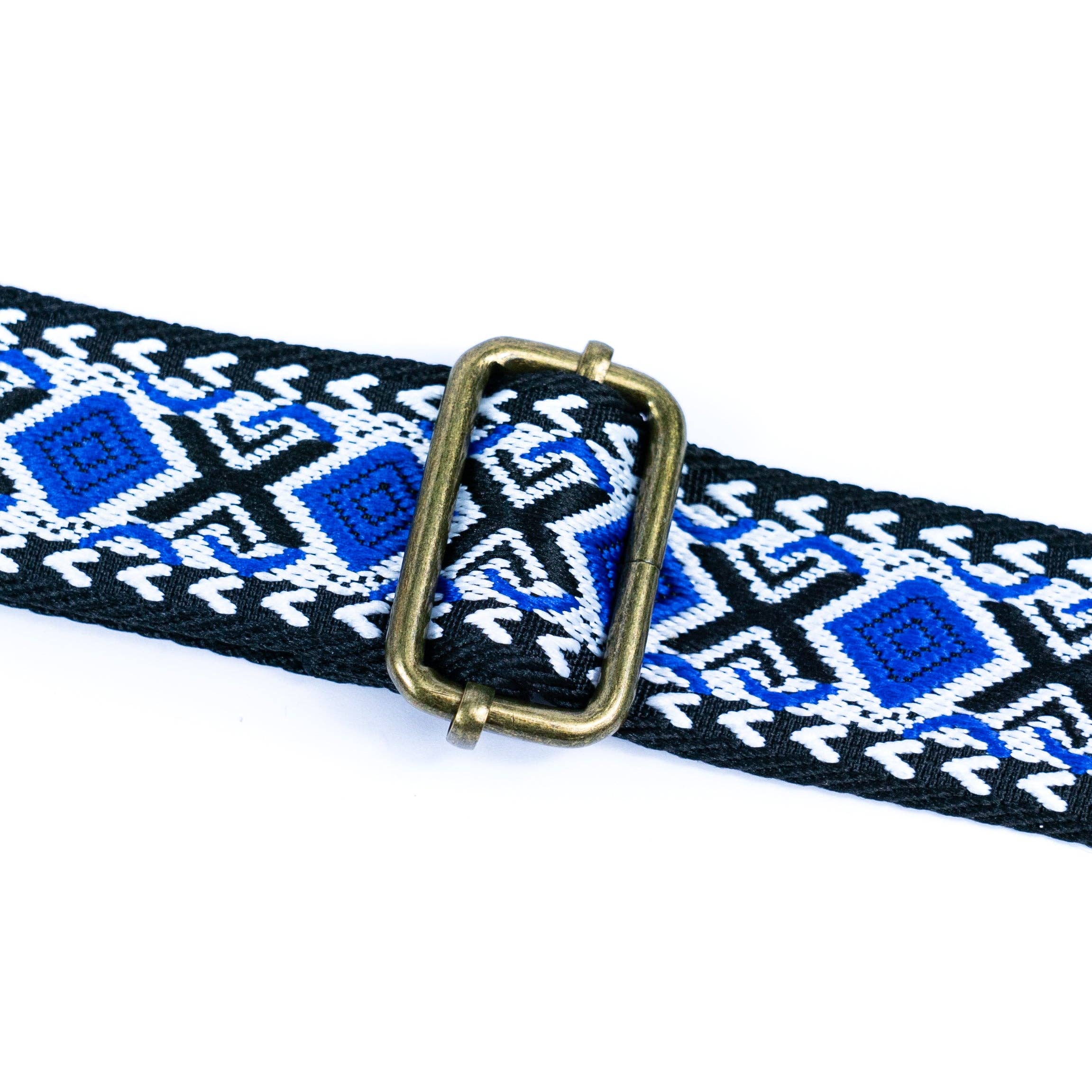 Meninas Bonitas Cork – wholesale Väskremmar – Dam – Bohemisk randig bärrem med kork och antik bronsdetalj L-106713