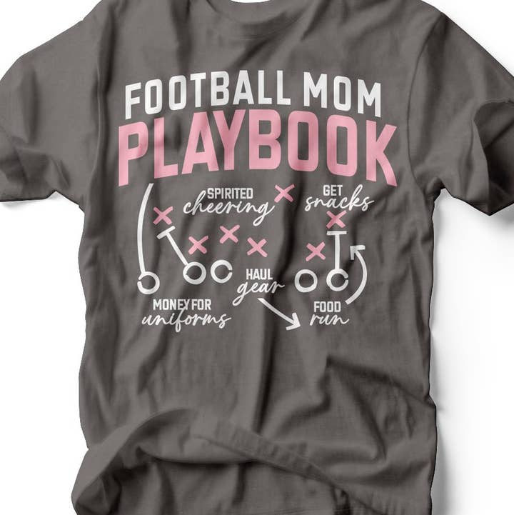 Ruby’s Rubbish - Wholesale Screen Printed T-Shirt - Women's - Football Mom Playbook | Game Day Tee | Ruby’s Rubbish®0