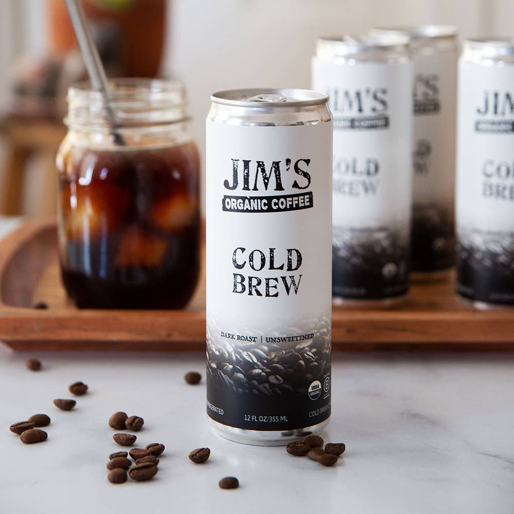 Jim's Organic Coffee - Wholesale Iced Coffee/Cold Brew - Jim's Organic Coffee - Cold Brew Cans0