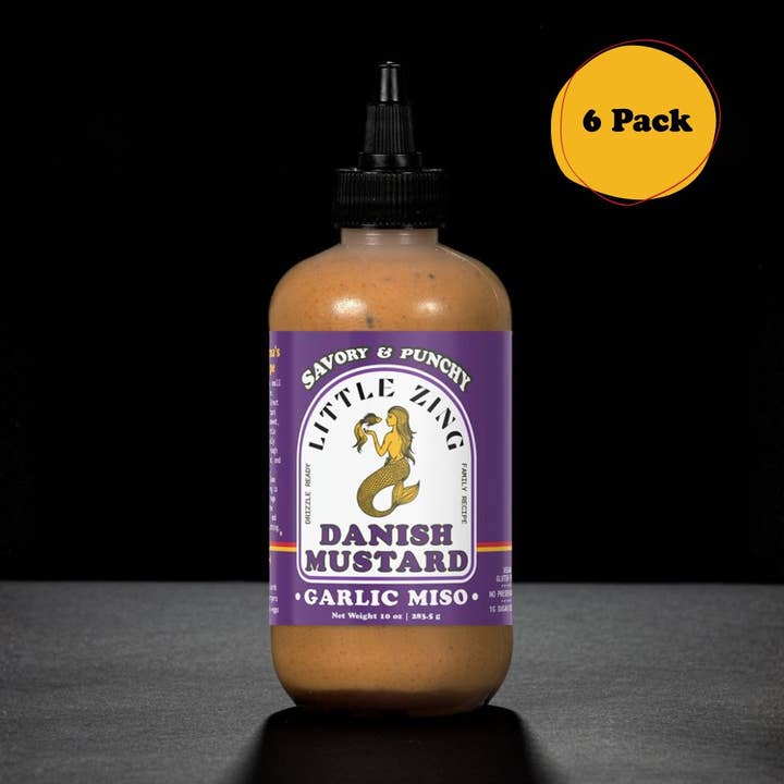 Garlic Miso - 10 oz - 6 pack for wholesale by Little Zing Danish Mustard