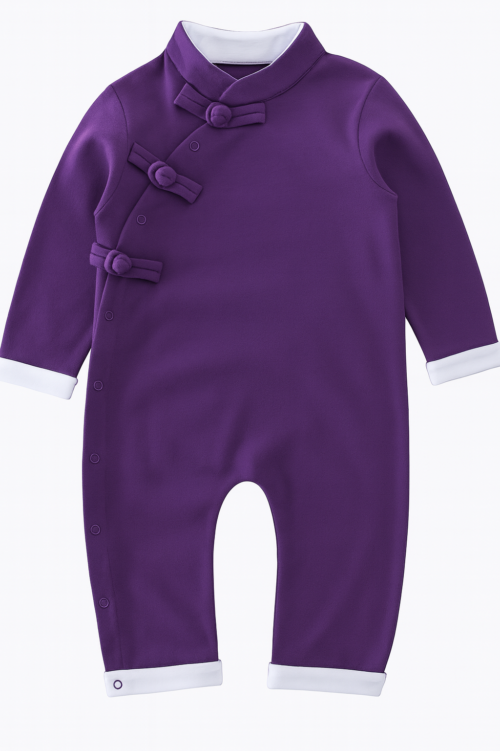 Fennco Styles - Vente Barboteuse – bébé - Barboteuse bébé violette inspirée de la tradition chinoise1