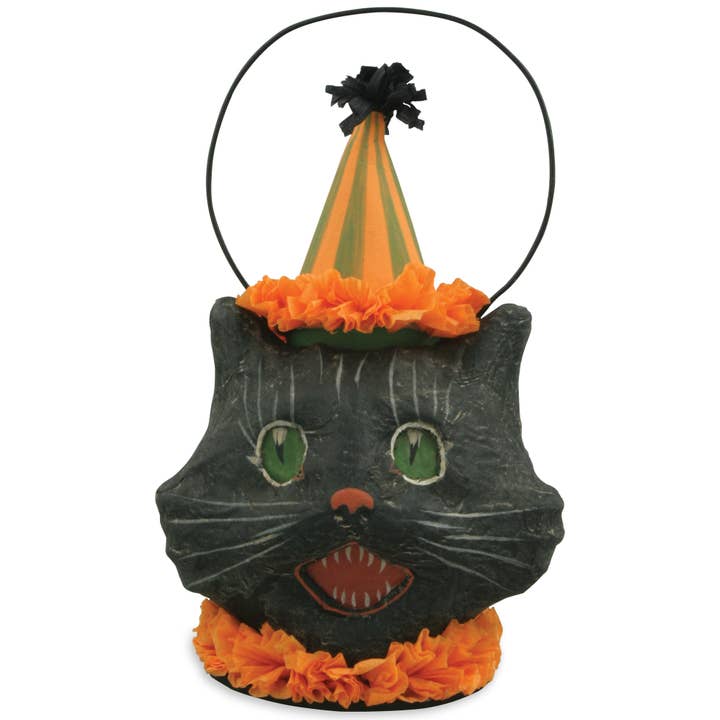 Bethany Lowe Designs - Wholesale Decorative Figurine - Sassy Cat Mini Bucket2