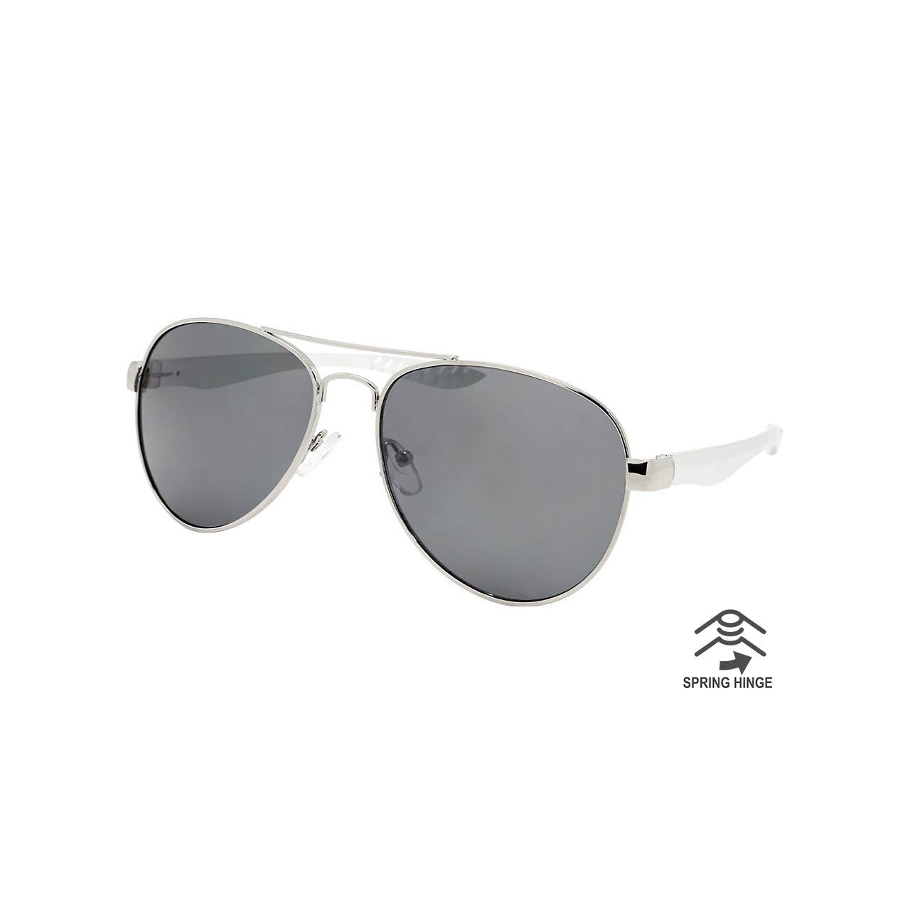Shark Eyes, Inc - Wholesale Zonnebrillen - Heren - Heren Aviator aluminium zonnebril veer scharnier bril nieuw4