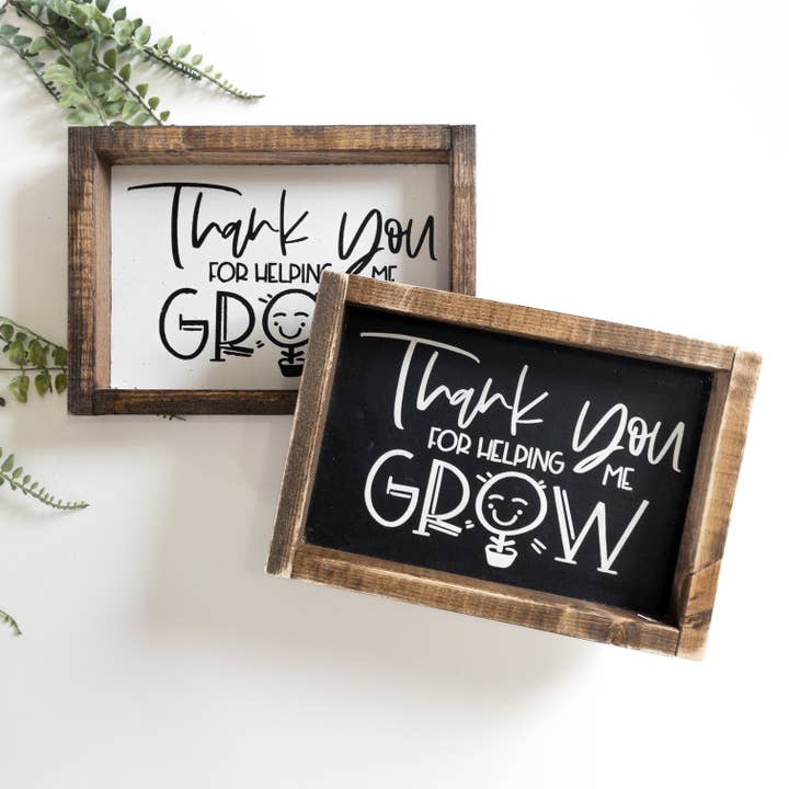 Thank You for Helping Me Grow l Wood Sign for wholesale by After5 Designs