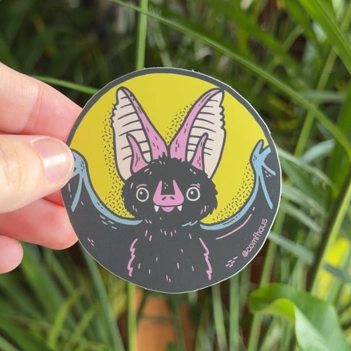 Bat Vinyl Sticker | Cozy Critters | Halloween Sticker for wholesale by Comfhaus