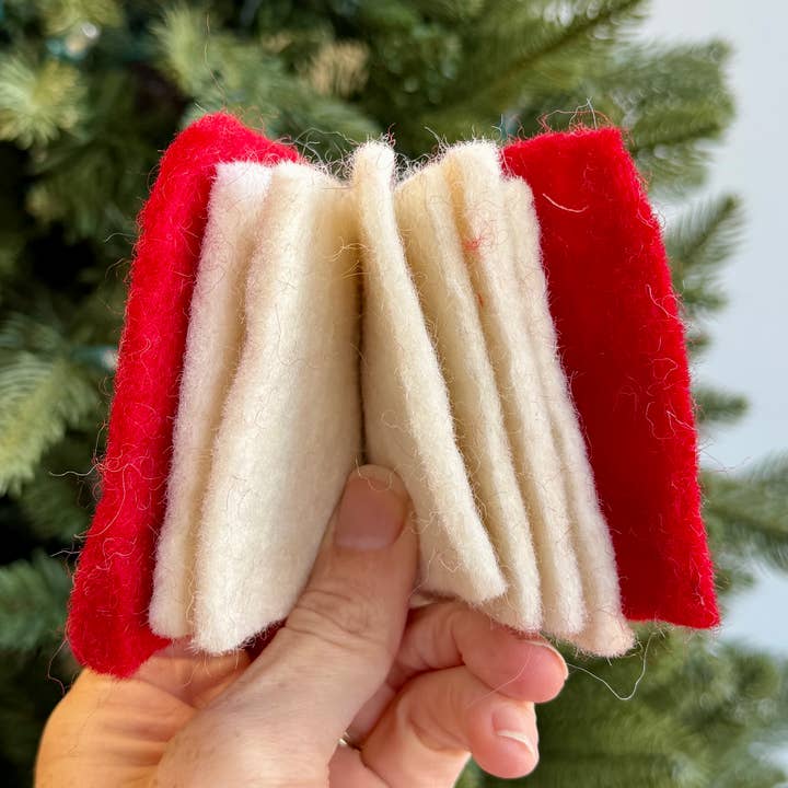 Book Felt Wool Christmas Ornament for wholesale by Ornaments 4 Orphans